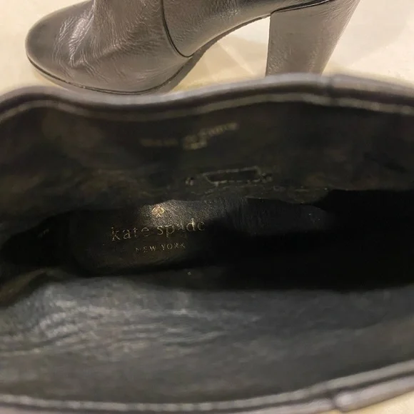 Kate Spade Boots Size 9 Black Leather - Picture 5 of 14